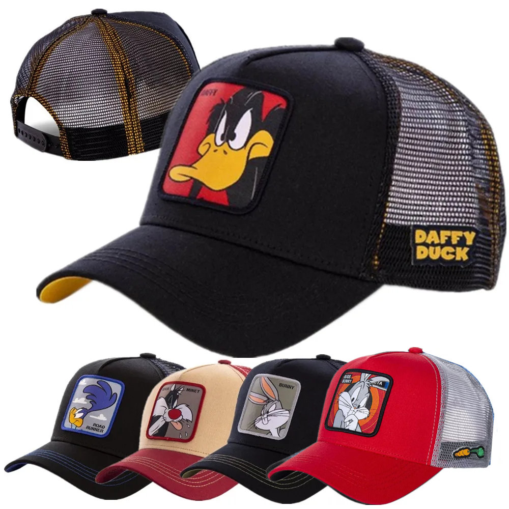 Men'S Accessories On Sale - ホット販売ユニセックスアニメ漫画キャップ高品質パッチドローベースボールキャップ男性トラック運転手帽子