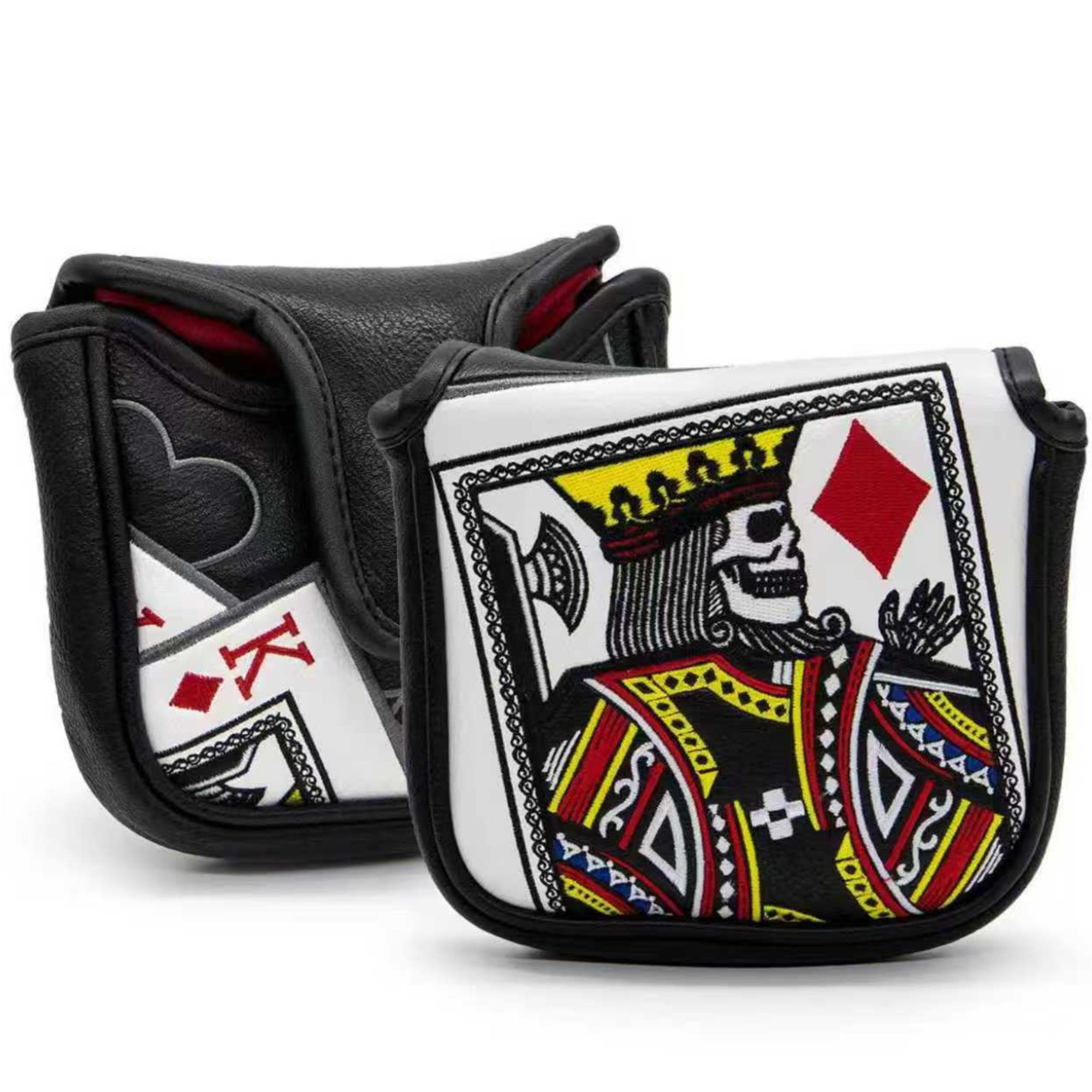 Men'S Accessories Golf - キング・オブ・ハーツ刺繍入りマレットパター、ほとんどのブランドに対応する磁気閉鎖付き、男性ゴルファー向けゴルフアクセサリー、クリスマスギフト