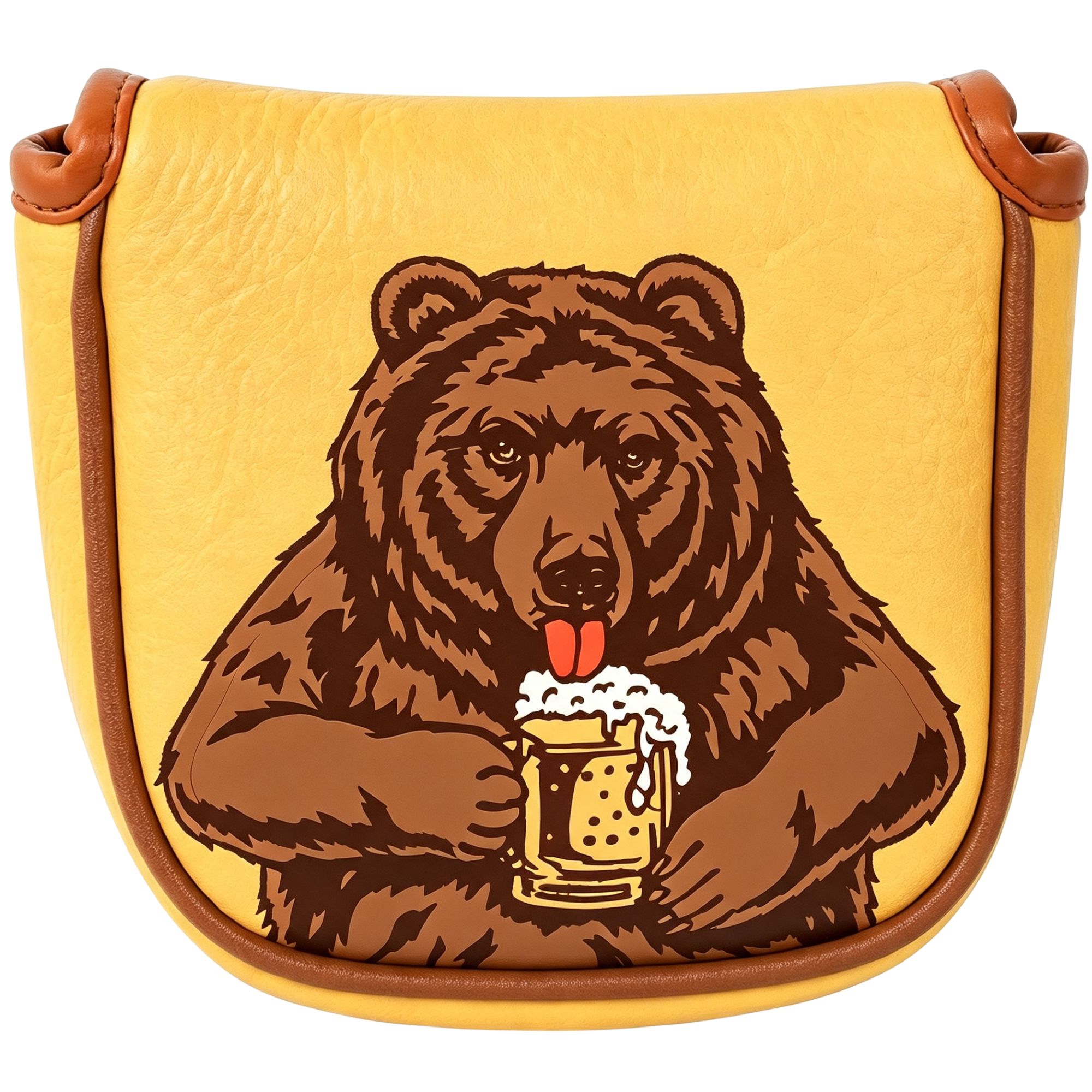 Men'S Accessories Golf - スカル刺繍ゴルフマレットパターヘッドカバー ビールベアデザイン付き ほとんどのブランドに対応、男性ゴルファー向けゴルフアクセサリー クリスマス
