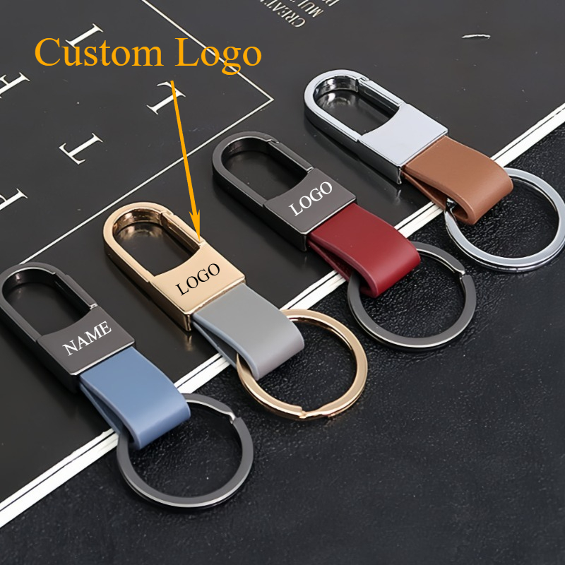 Men Accessories Name - ファッション革キーホルダーカスタムロゴ名レーザー彫刻キーリングホルダーチャーム車の金属女性男性キーチェーンアクセサリー gif