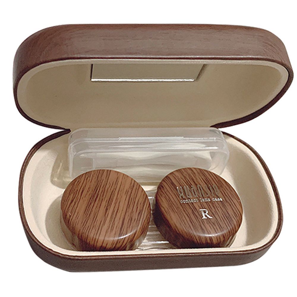 Men Accessories Kit Bag - 収納ボックスオーガナイザー トラベルミラー付き メンズコンタクトレンズボックス アイコンタクトケース アイケアコンテナ コンタクトレンズケースキット