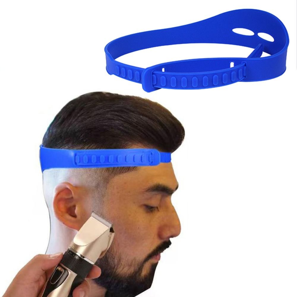 Men Accessories Guide - 男性用の調整可能なネックラインシェービングテンプレート、ヘアカット定規、ガイドヘアカット、湾曲したヘッドバンド、ハニカムツール、スタイリングツール