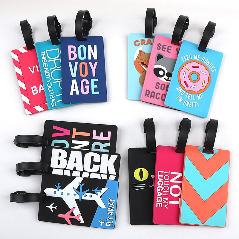 Men Accessories Name - 1pc 漫画動物 PVC 荷物タグ女性男性ホリデートラベルアクセサリースーツケースタグ名 ID アドレスラベル旅行荷物タグ