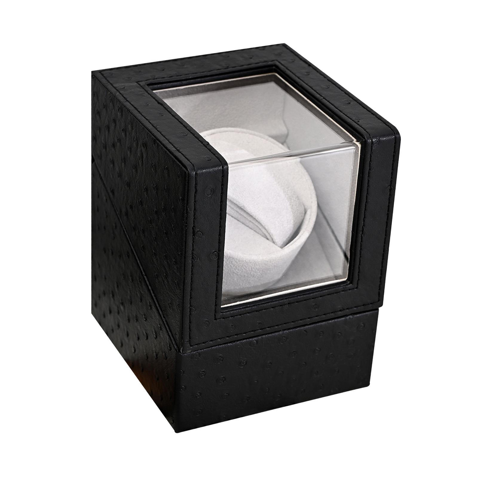 Men Accessories Organiser - シングル自動時計ワインダー、静音モーター付き機械式時計オーガナイザー、女性、男性、コレクター向けのジュエリー収納