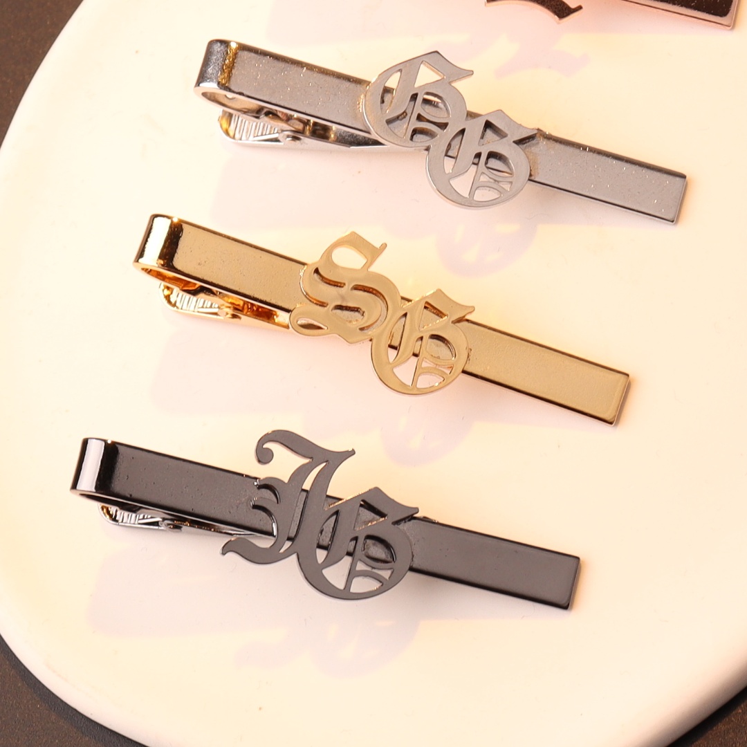 Men Accessories Name - カスタム名イニシャルネクタイクリップ男性用結婚式ネクタイネクタイクラスプ紳士ネクタイバーパーソナライズネクタイピンメンズアクセサリー