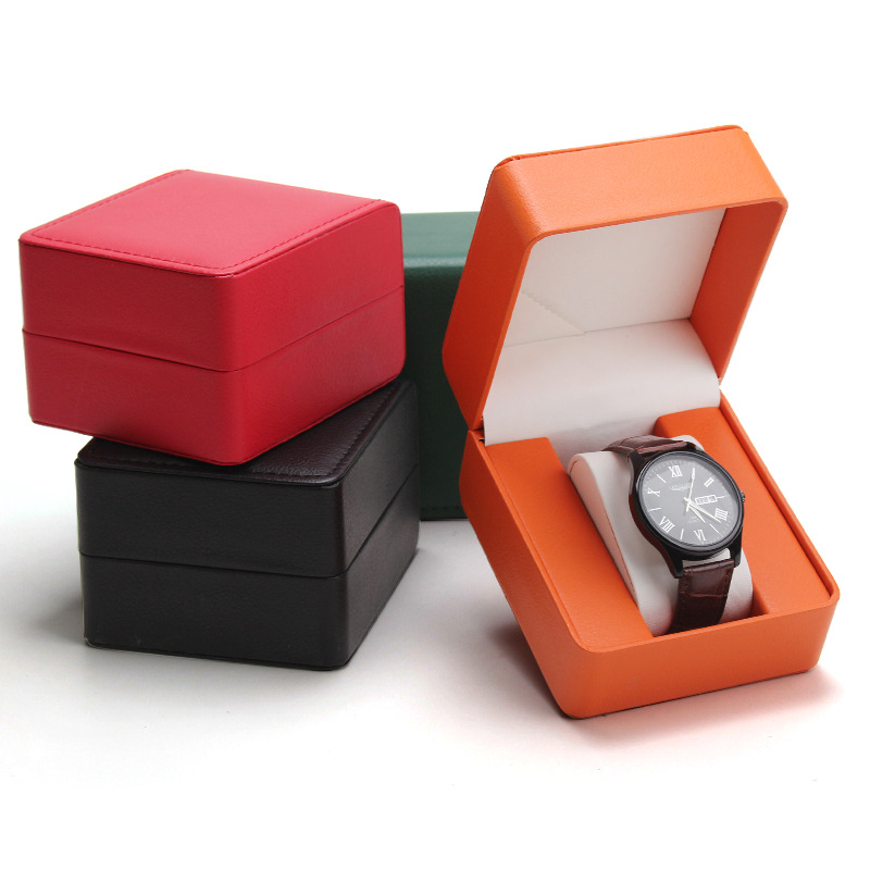 Men Accessories Organiser - 時計収納ボックス PU シングル時計ディスプレイケース腕時計時計ホルダートラベルジュエリー時計オーガナイザー男性用ギフト