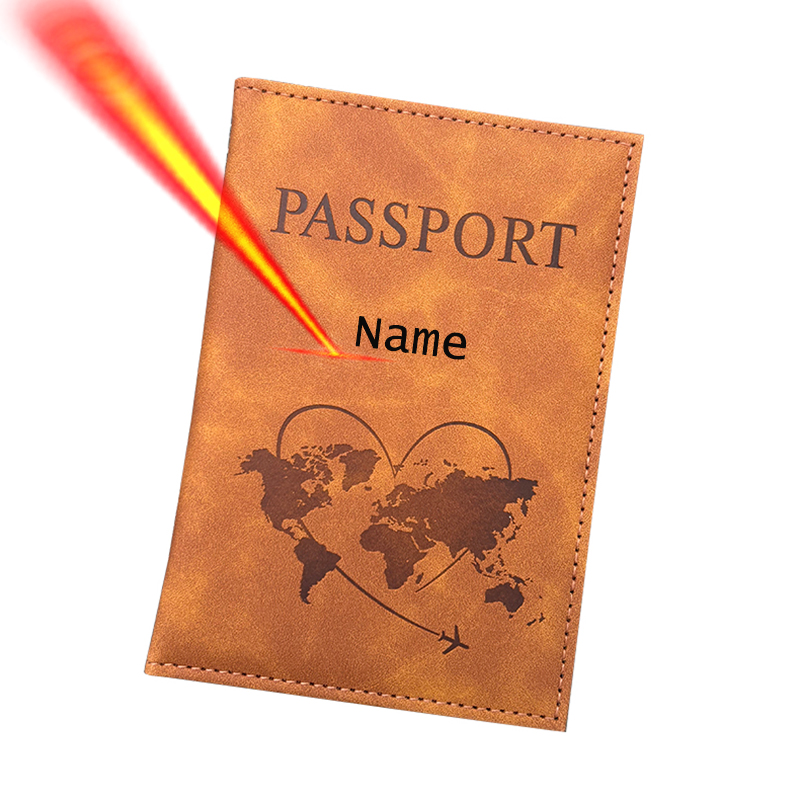 Men Accessories Name - パーソナライズされた名前パスポートホルダー旅行財布刻印レザーカバー旅行ギフトトラベルアクセサリー女性男性用