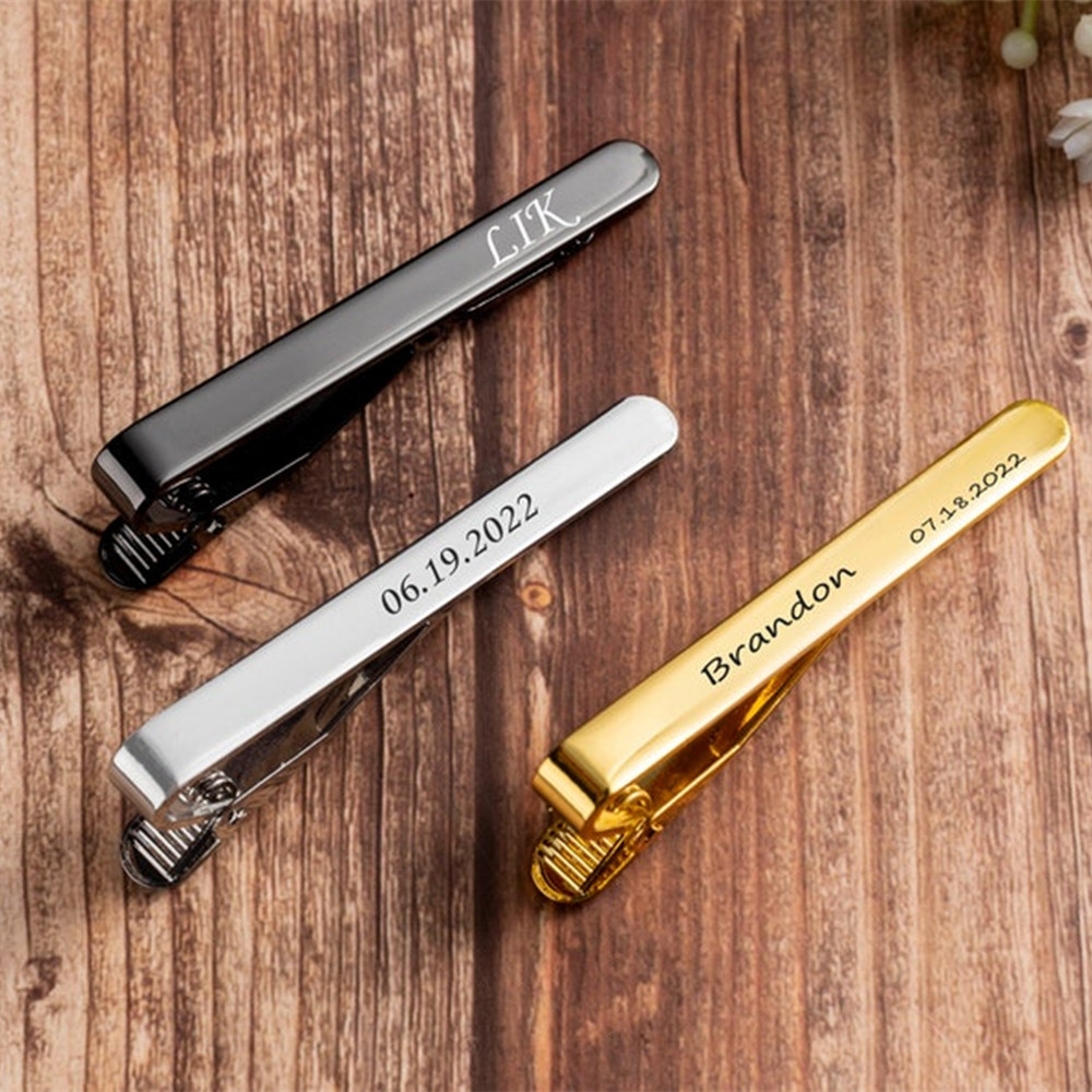 Men Accessories Name - パーソナライズされたカスタムロゴ名ネクタイピンビジネスベスト男性フォーマル結婚式スーツアクセサリーカスタマイズギフト