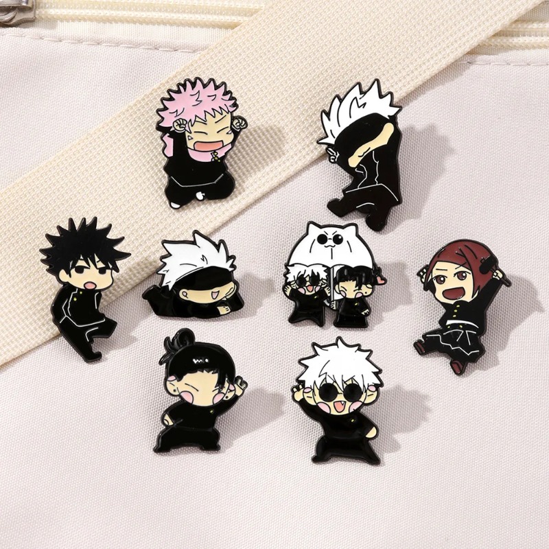 Lapel Pin Enamel - 8個セット アニメ イタドリ・ユウジ エナメルピンセット 漫画 ゴジョ・サトール