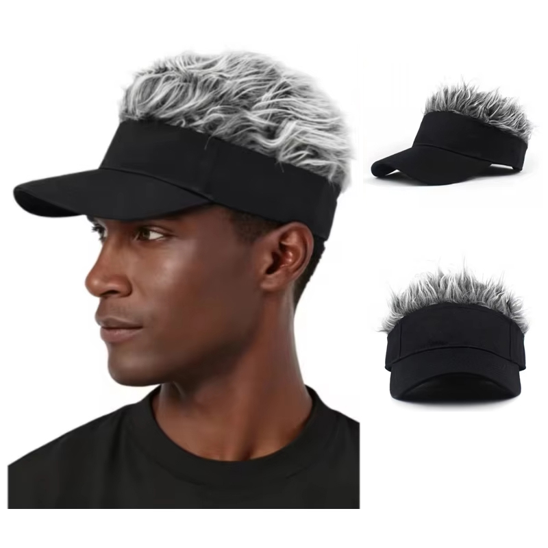 Men'S Accessories Golf - 合成ゴルフ野球帽スポーツランニングハイキングサンハットファンシーパーティーヒップホップダンスキャップバイザーメンズスパイクウィッグヘアフィッシングハット