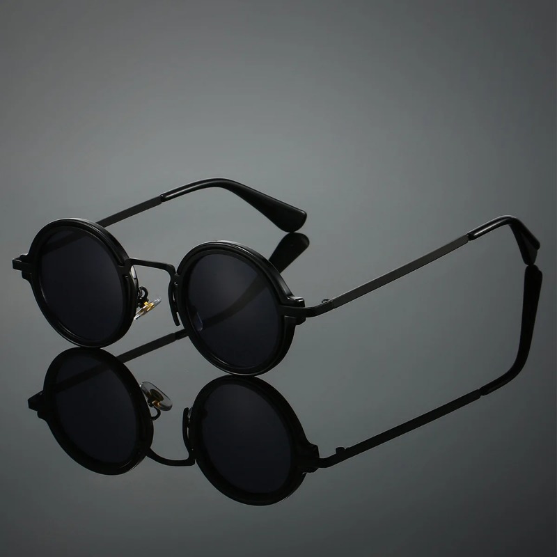 Men'S Accessories Glasses - 新しいレトロメタルラウンドフレームサングラス男性用高品質眼鏡 UV400 女性因果運転メガネアクセサリー
