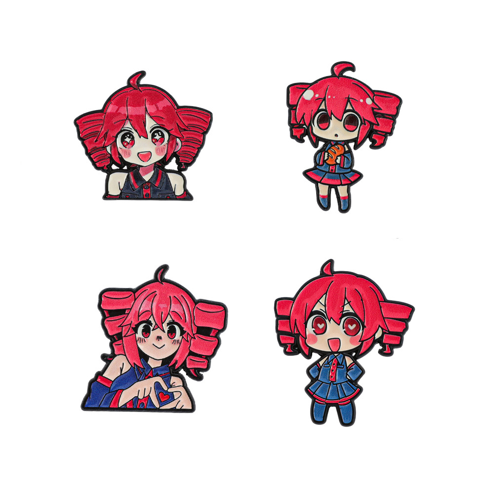 4個セット アニメ 可愛い漫画ブローチバッジ カサネテト エ - Lapel Pin Enamel のレビューと価格