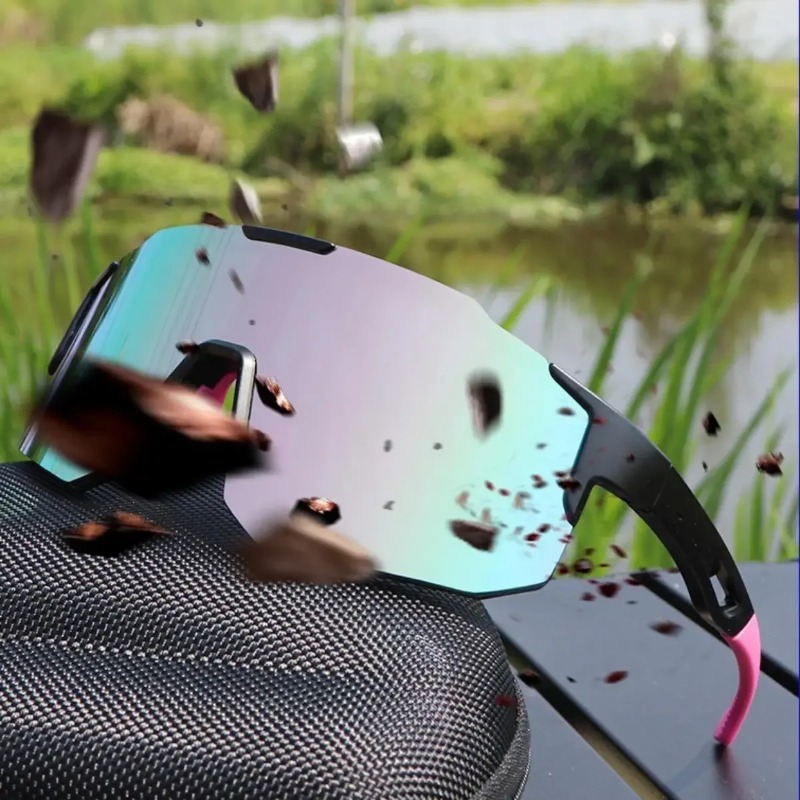 スクエアサイクリングサングラスラージフレームシェード UV  - Men'S Accessories Glasses のレビューと価格