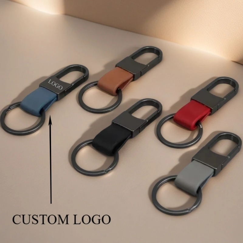 ファッション革キーホルダーカスタムロゴ名レーザー彫刻キーリン - Men Accessories Name のレビューと価格