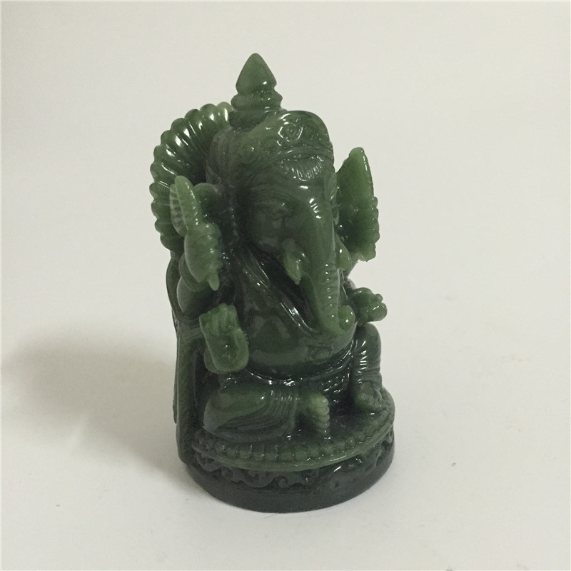 ガネーシャ仏像象神彫刻ガネーシャ置物人工翡翠石庭家の装飾アク - Men Accessories India のレビューと価格