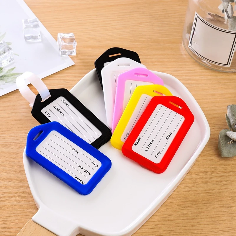 5 個の荷物タグ搭乗出荷プラスチック手荷物タグ旅行アクセサリ - Men Accessories Name のレビューと価格