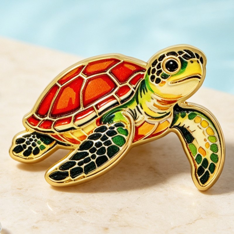 鮮やかな海の生き物エナメルピン、キュートな海の生き物ブローチ - Lapel Pin Enamel のレビューと価格