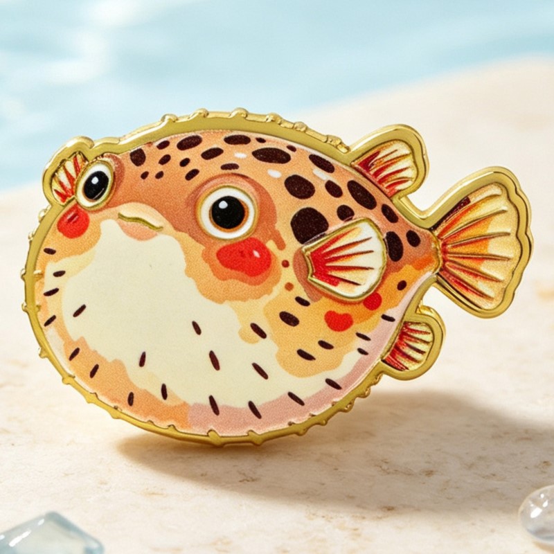 鮮やかな海の生き物エナメルピン、キュートな海の生き物ブローチ - Lapel Pin Enamel のレビューと価格