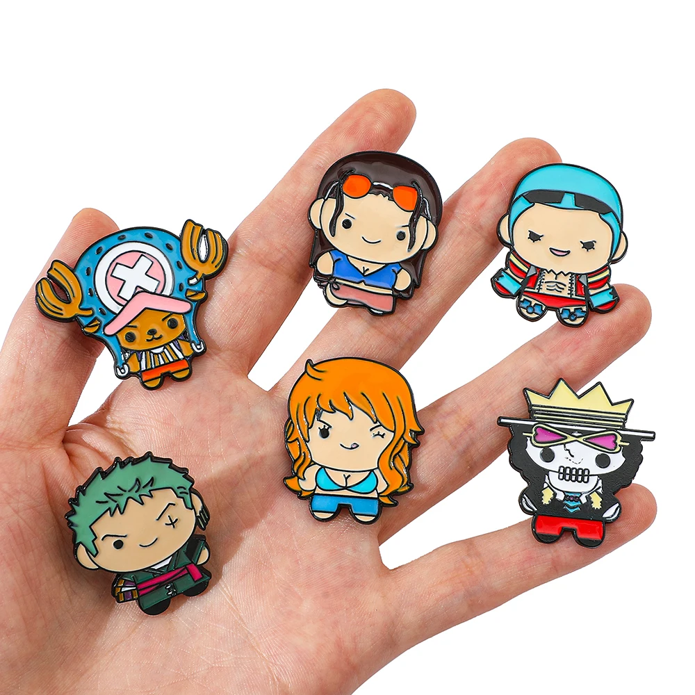 9 個クリエイティブ漫画ブローチアニメワンピースエナメルピン - Lapel Pin Enamel のレビューと価格