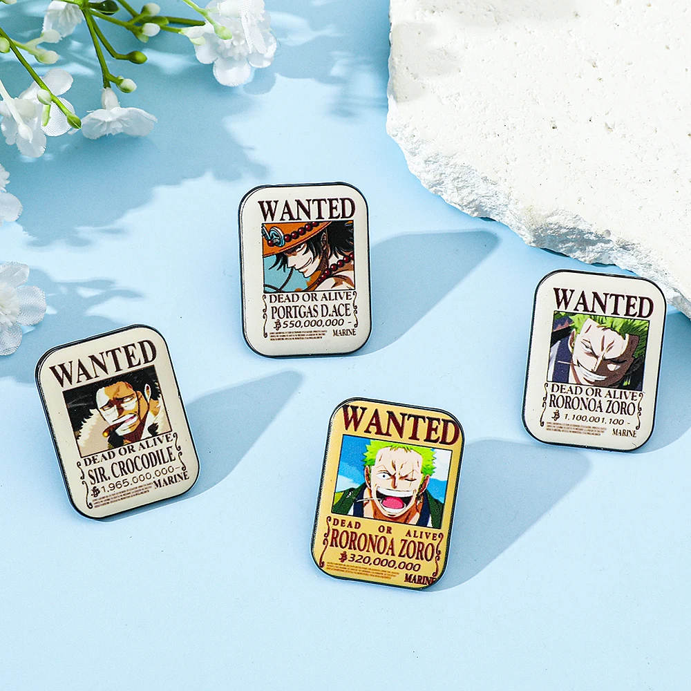 4個セット ワンピース アニメ ブローチ エース ゾロ クリ - Lapel Pin Enamel のレビューと価格