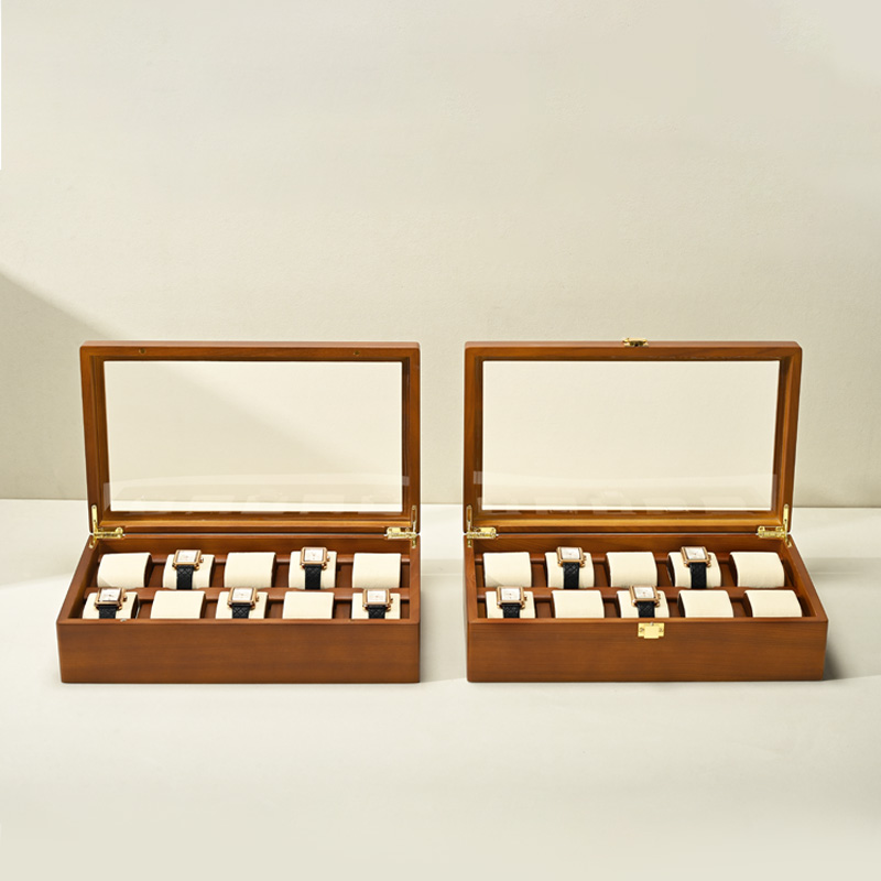 Oirlv 10 グリッド時計ボックス木製ジュエリーボックス - Men Accessories Organiser のレビューと価格