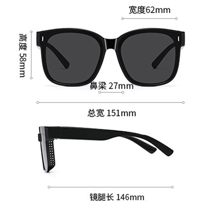 男性女性偏光 TR90 カバーサングラスオーバーグラス軽量快 - Men'S Accessories Glasses のレビューと価格