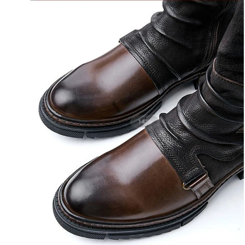 メンズ中世レトロ人工PUレザーシューズ中世アンクルブーツビク - Men'S Victorian Accessories のレビューと価格