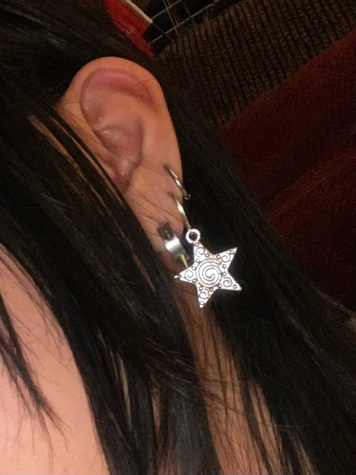 スパイラルボルテックススターペンダント付きイヤリング,女性と - Men Accessories Aesthetic のレビューと価格