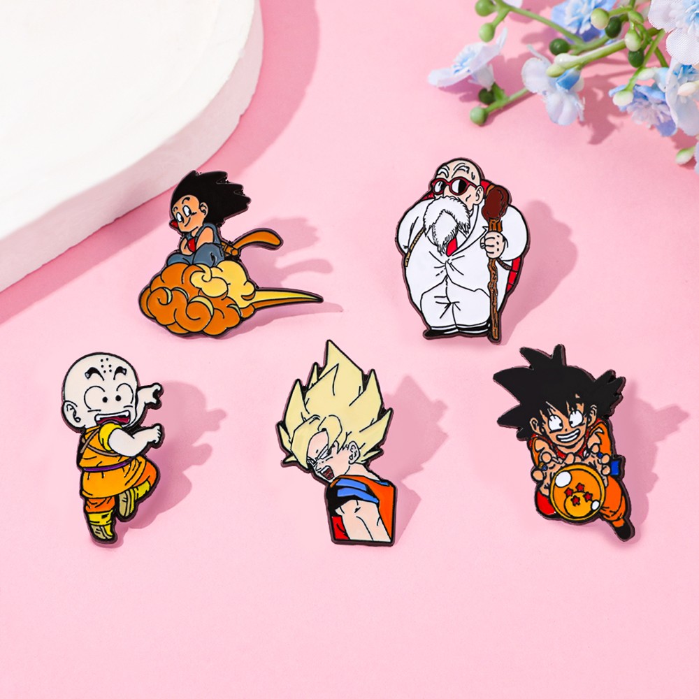 5個入り クラシック人気アニメブローチ ​ 孫悟飯クリエイテ - Lapel Pin Enamel のレビューと価格