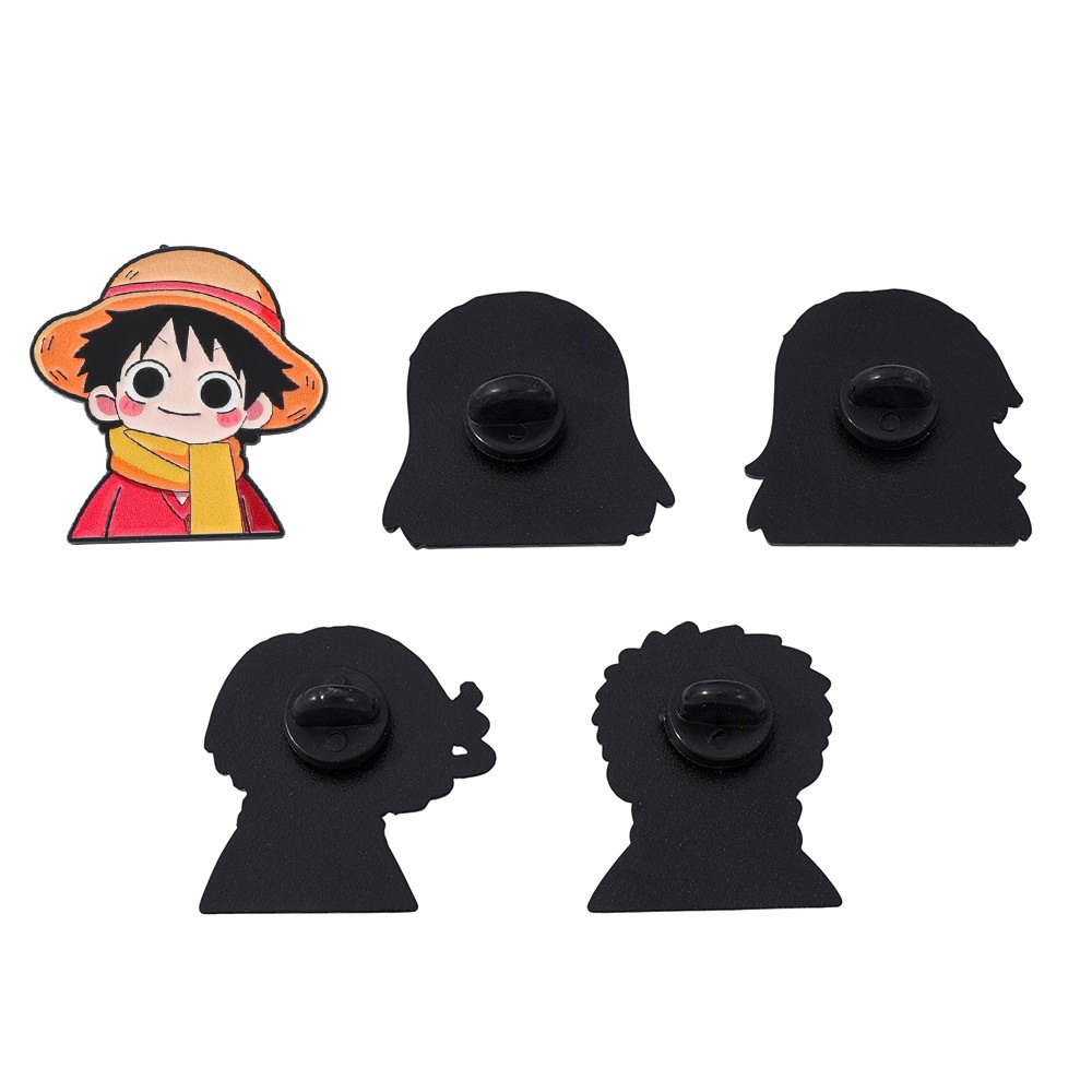 5個入り 可愛いアニメ漫画ブローチ 面白いナミ ルフィ ゾロ - Lapel Pin Enamel のレビューと価格