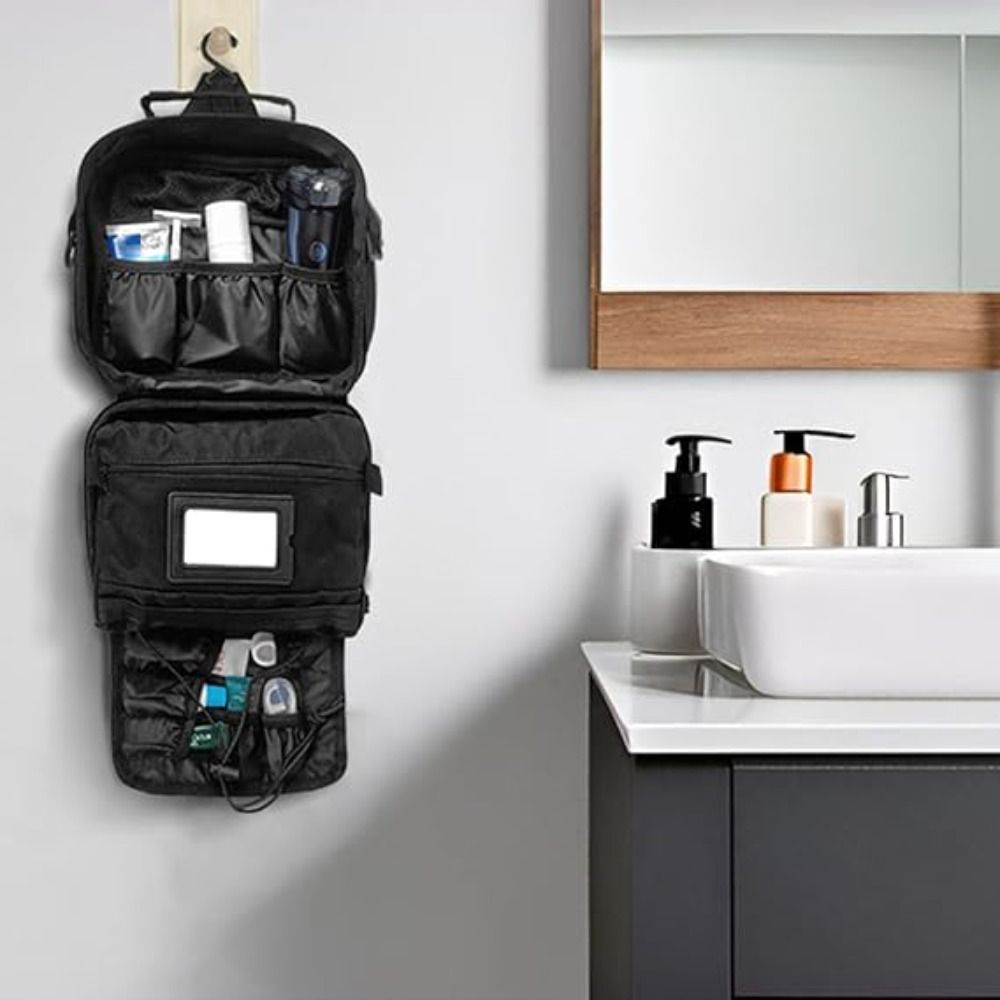 男性用吊り下げ式トイレタリーバッグ 多ポケット 防水 旅行用 - Men Accessories Kit Bag のレビューと価格