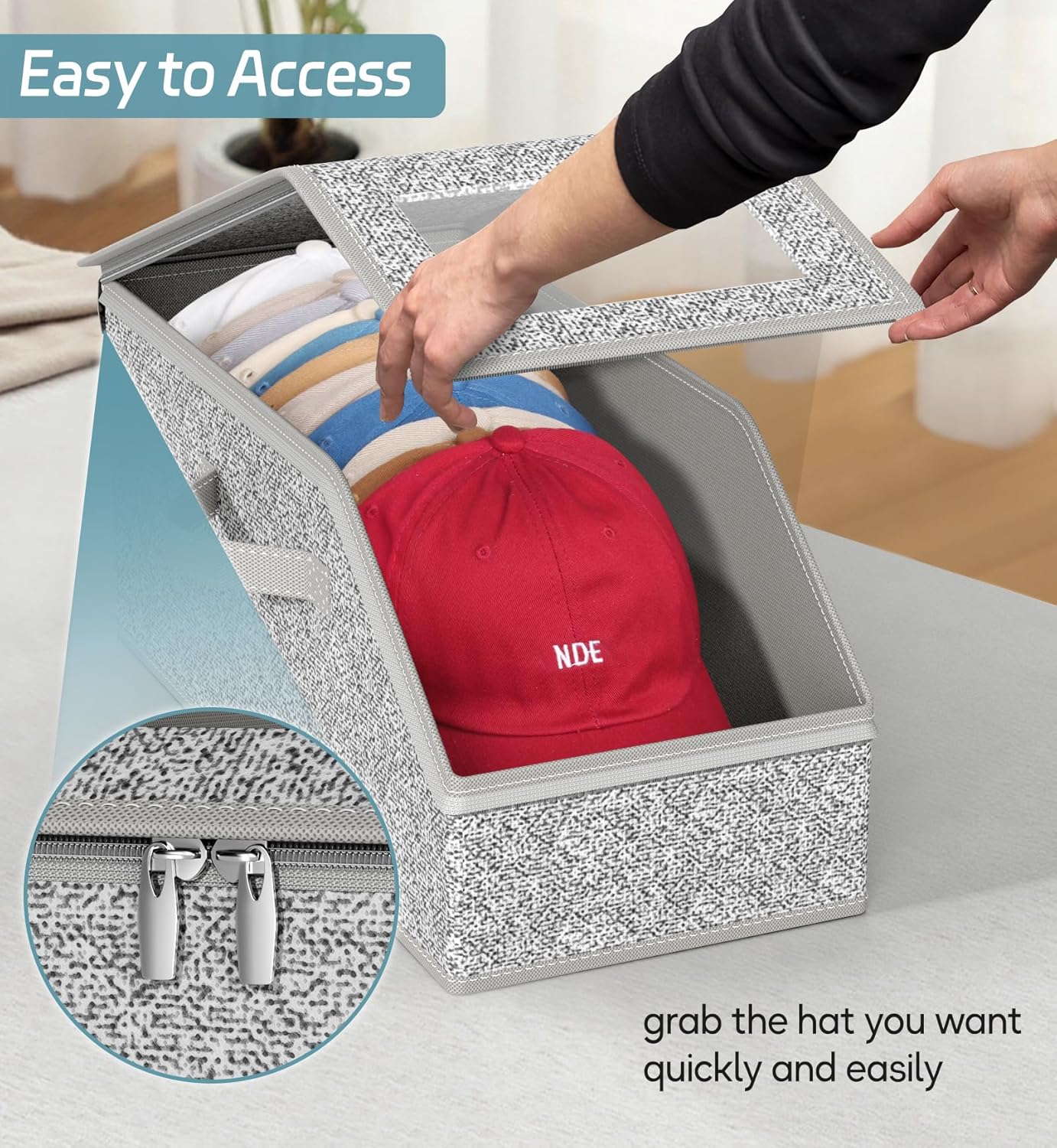AOODA 2個セット 重ねて使える帽子収納ボックス 野球帽 - Men Accessories Organiser のレビューと価格