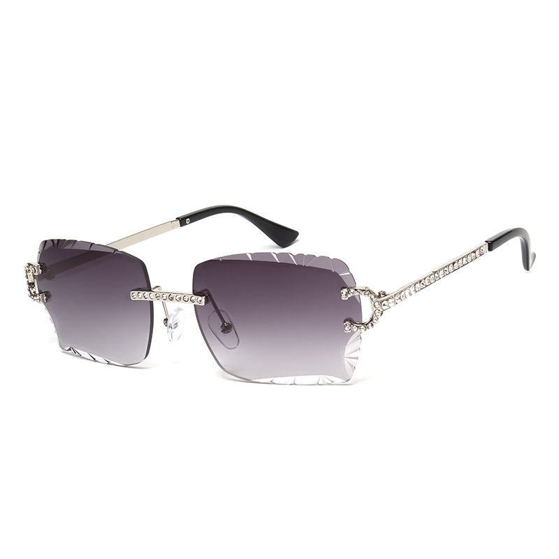 ファッションリムレススクエアサングラスヴィンテージダイヤモン - Men'S Accessories Glasses のレビューと価格