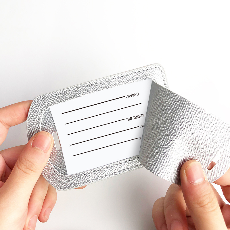 旅行用荷物タグ 女性用 男性用 ホリデーラベル 荷物用PUレ - Men Accessories Name のレビューと価格