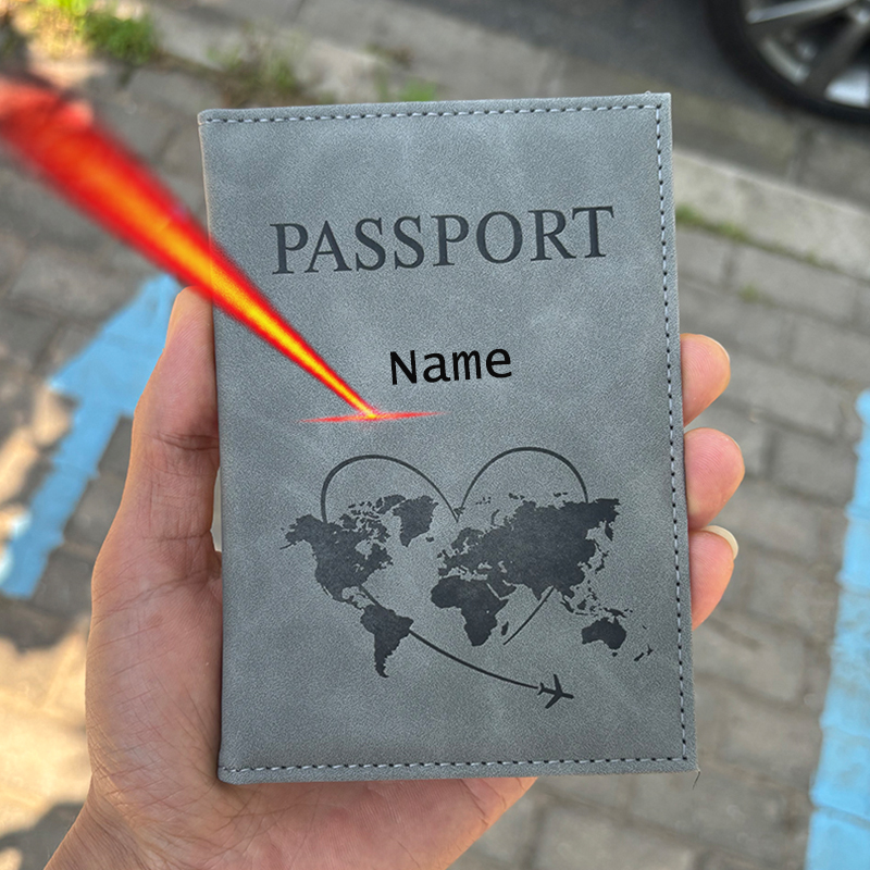 パーソナライズされた名前パスポートホルダー旅行財布刻印レザー - Men Accessories Name のレビューと価格