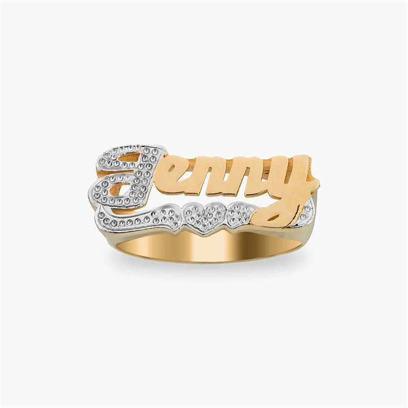 女性と男性のための18カラットの金メッキのリング,カスタマイ - Men Accessories Name のレビューと価格