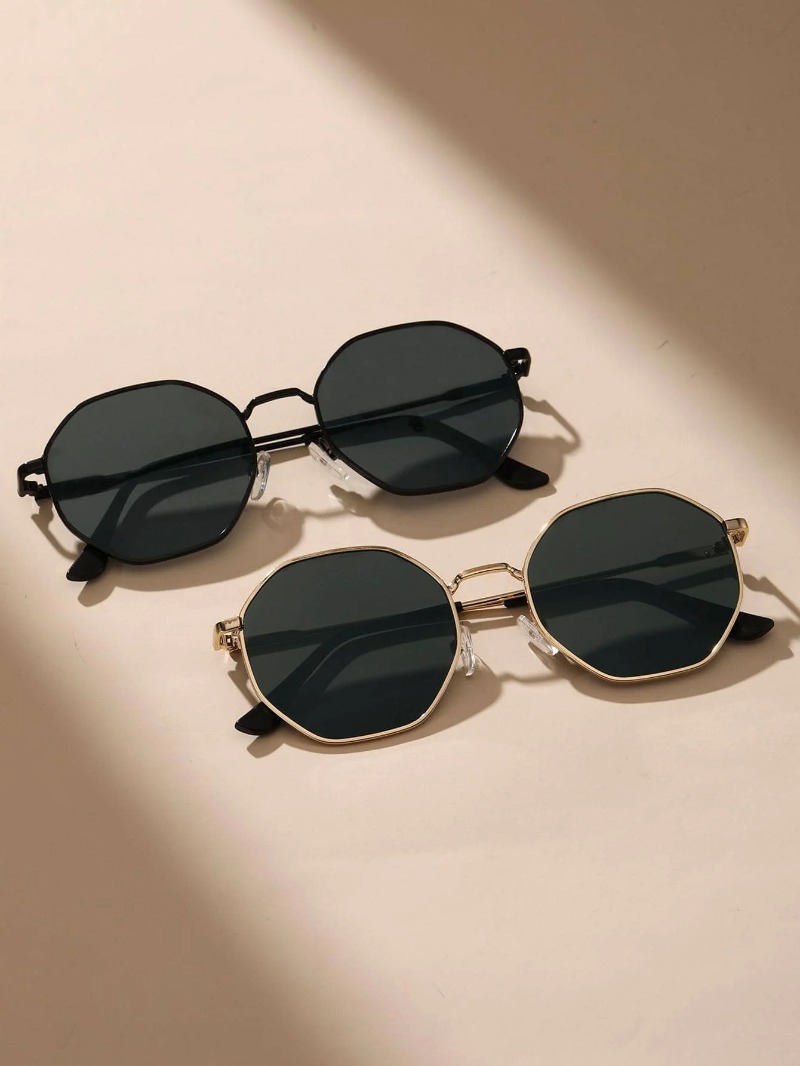 1/3 個メタル幾何学模様ラウンドフレームサングラスファッシ - Men'S Accessories Glasses のレビューと価格
