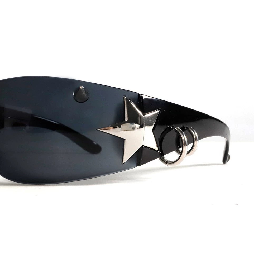 リベットパンクメタルスターフレームメガネ Y2K スパイシー - Men'S Accessories Glasses のレビューと価格