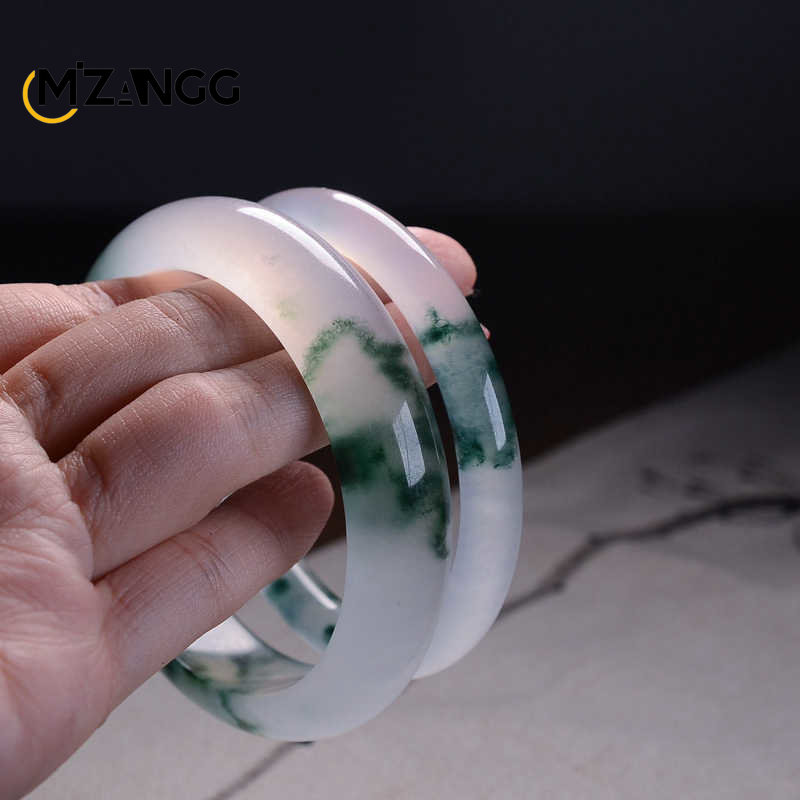 ナチュラルグリーンジェイドバングル,男性用高級ジュエリー,フ - Men Accessories For Hand のレビューと価格