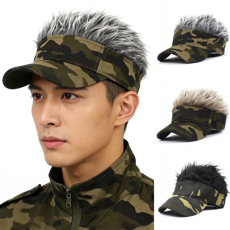 アーミーグリーン迷彩プリントアンチ UV ゴルフ野球帽フェイ - Men'S Accessories Golf のレビューと価格