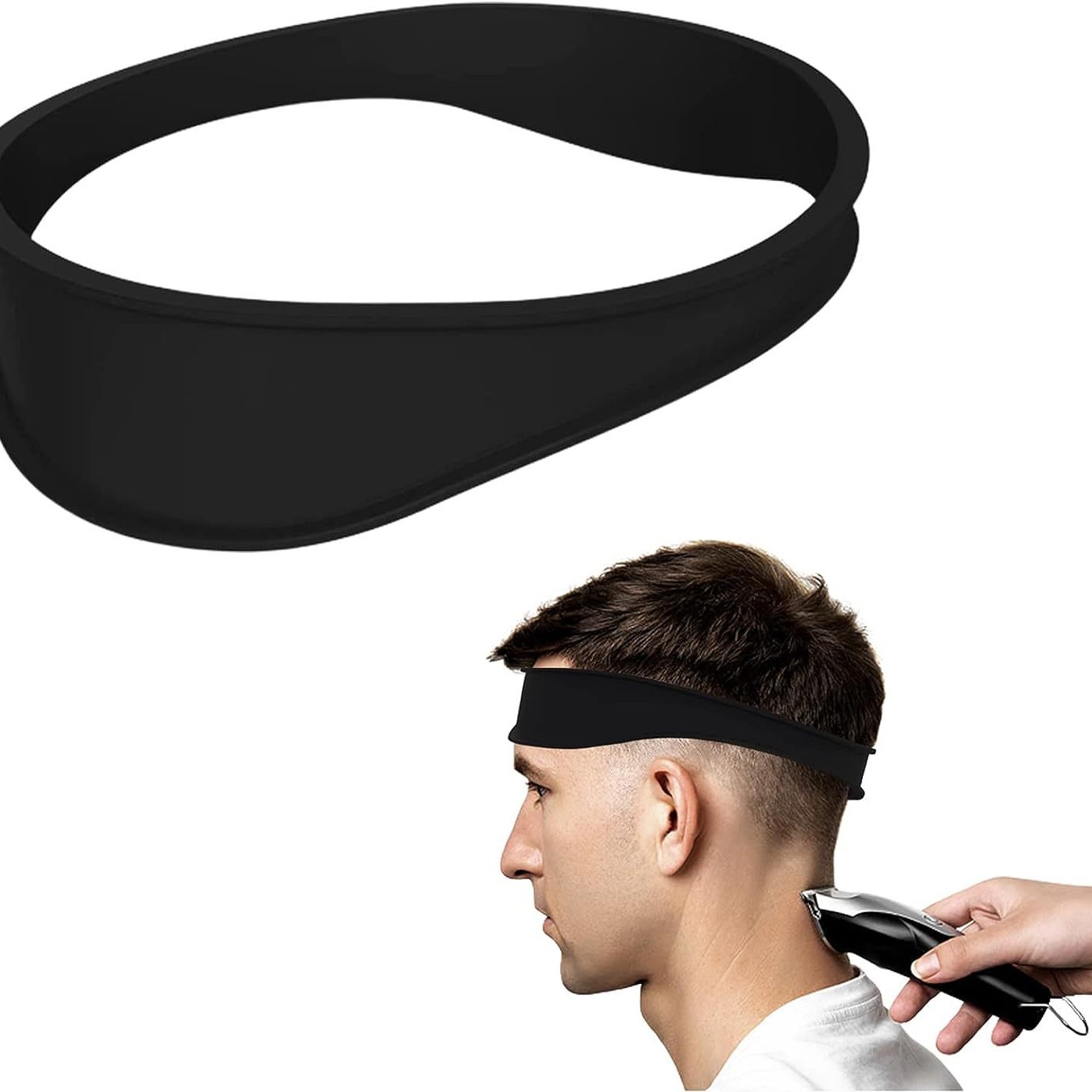 DIY メンズホームヘアカットカーブヘッドバンドソフトシリコ - Men Accessories Guide のレビューと価格