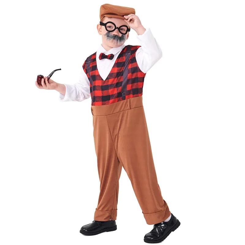 ハロウィンコスプレ老人コスチューム子供用学校100日記念おじ - Men'S Accessories Glasses のレビューと価格